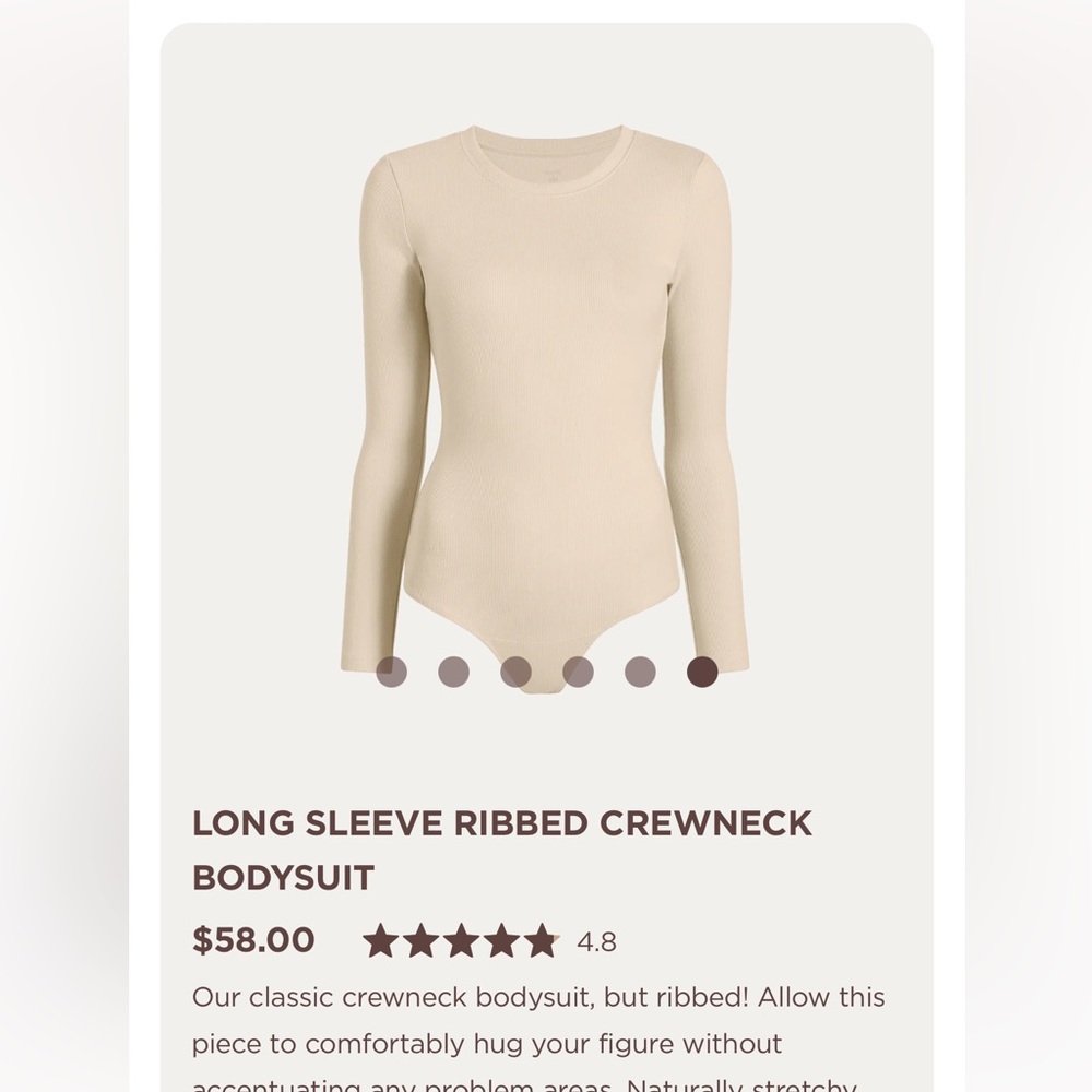 Nuuds-  Large, Bone crewneck body suit! Only worn 2x!